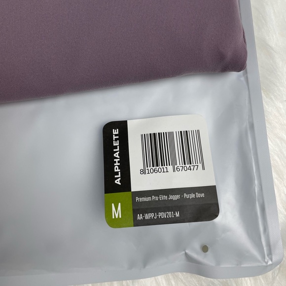 Alphalete Premium Pro Elite Joggers in Purple Dove Size Medium New with tags - Picture 6 of 11